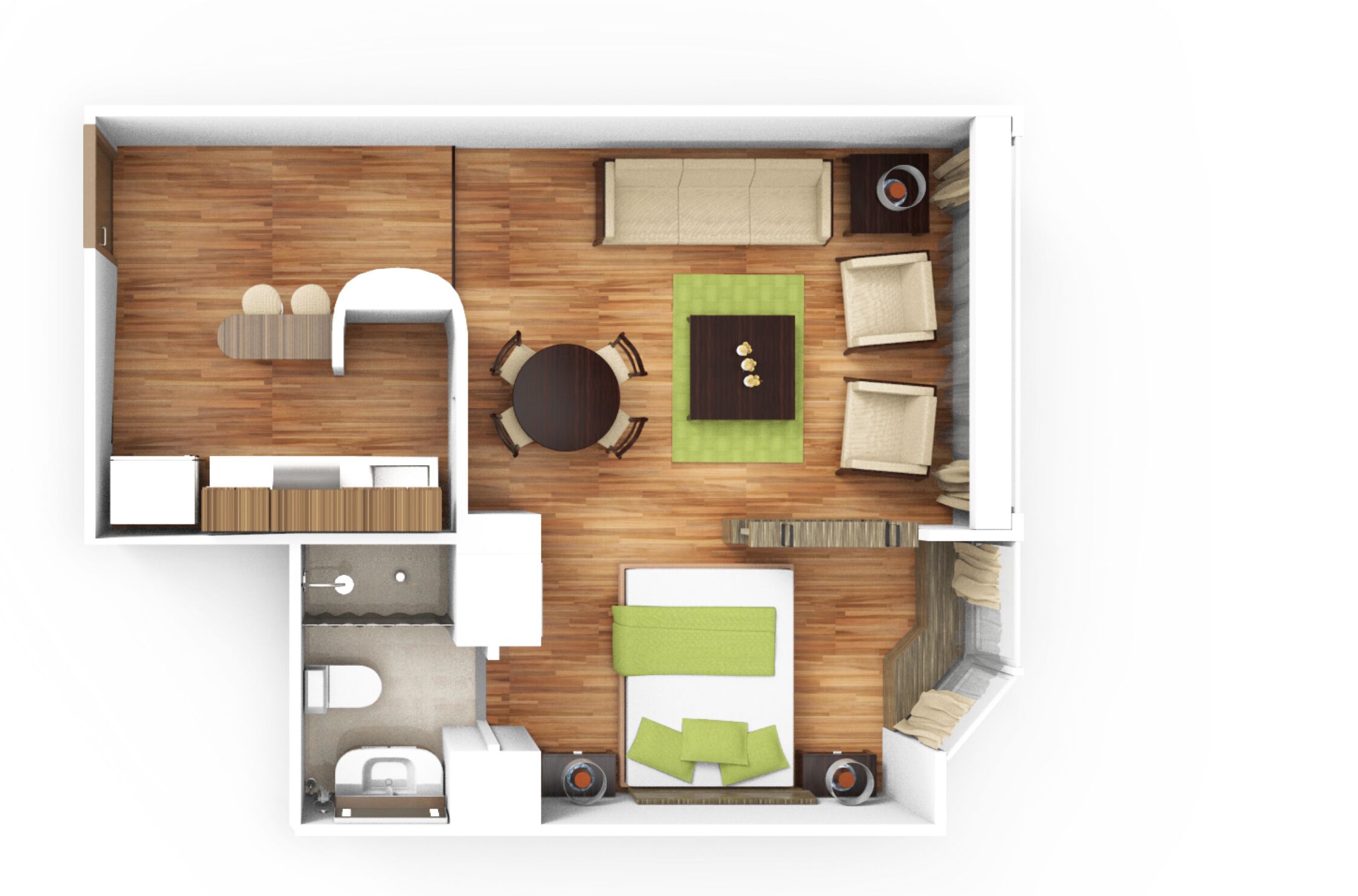 suite, 1 bedroom | floor plan