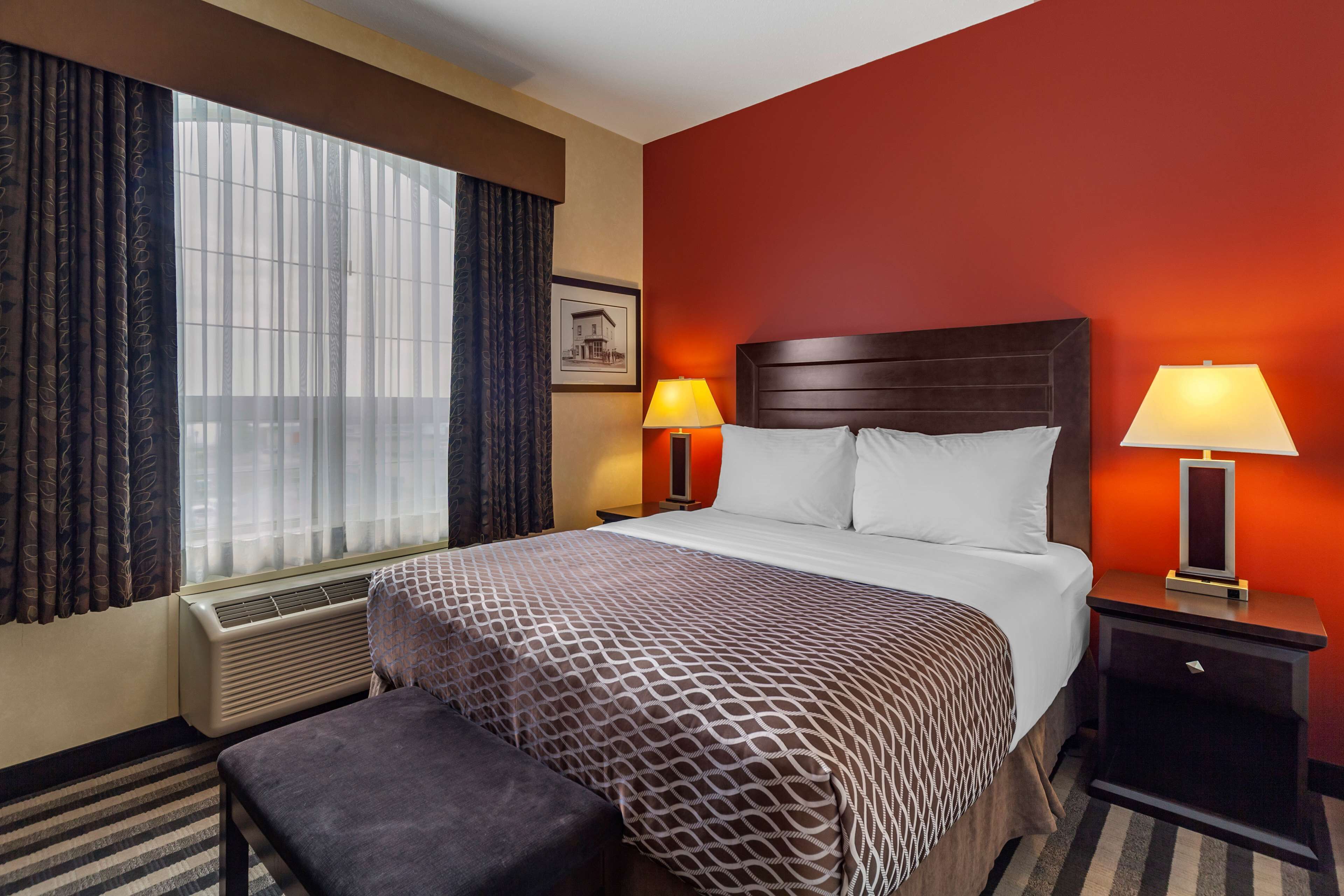 suite, 1 king bed, non smoking, fireplace | premium bedding, pillow-top beds, desk, laptop workspace