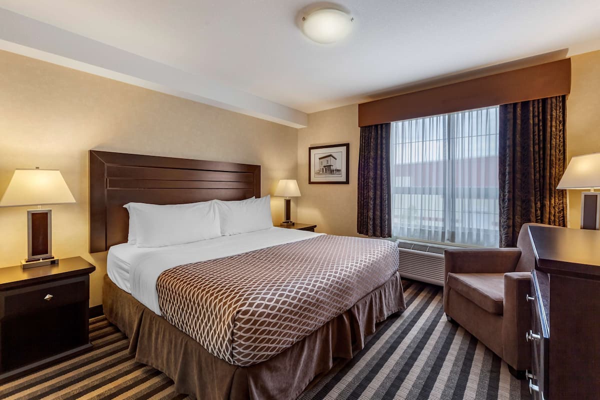 Premium bedding, pillow-top beds, desk, laptop workspace
