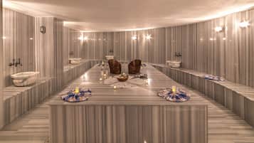 Salas de tratamiento para parejas, sauna y baño de vapor