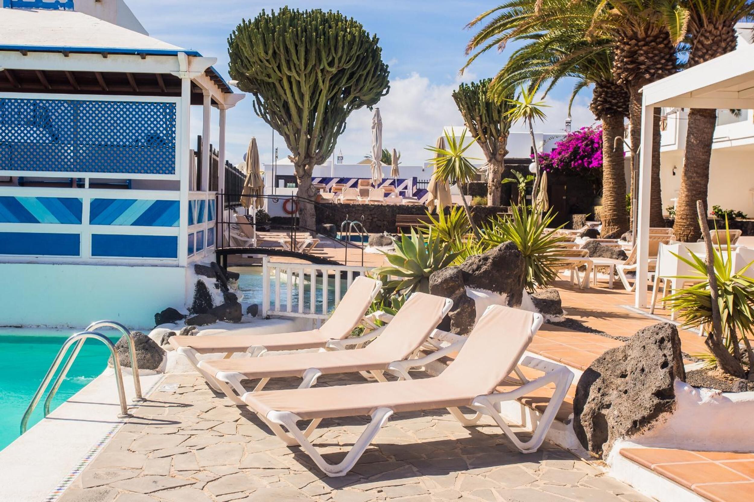 2 座室外游泳池，提供日光浴躺椅