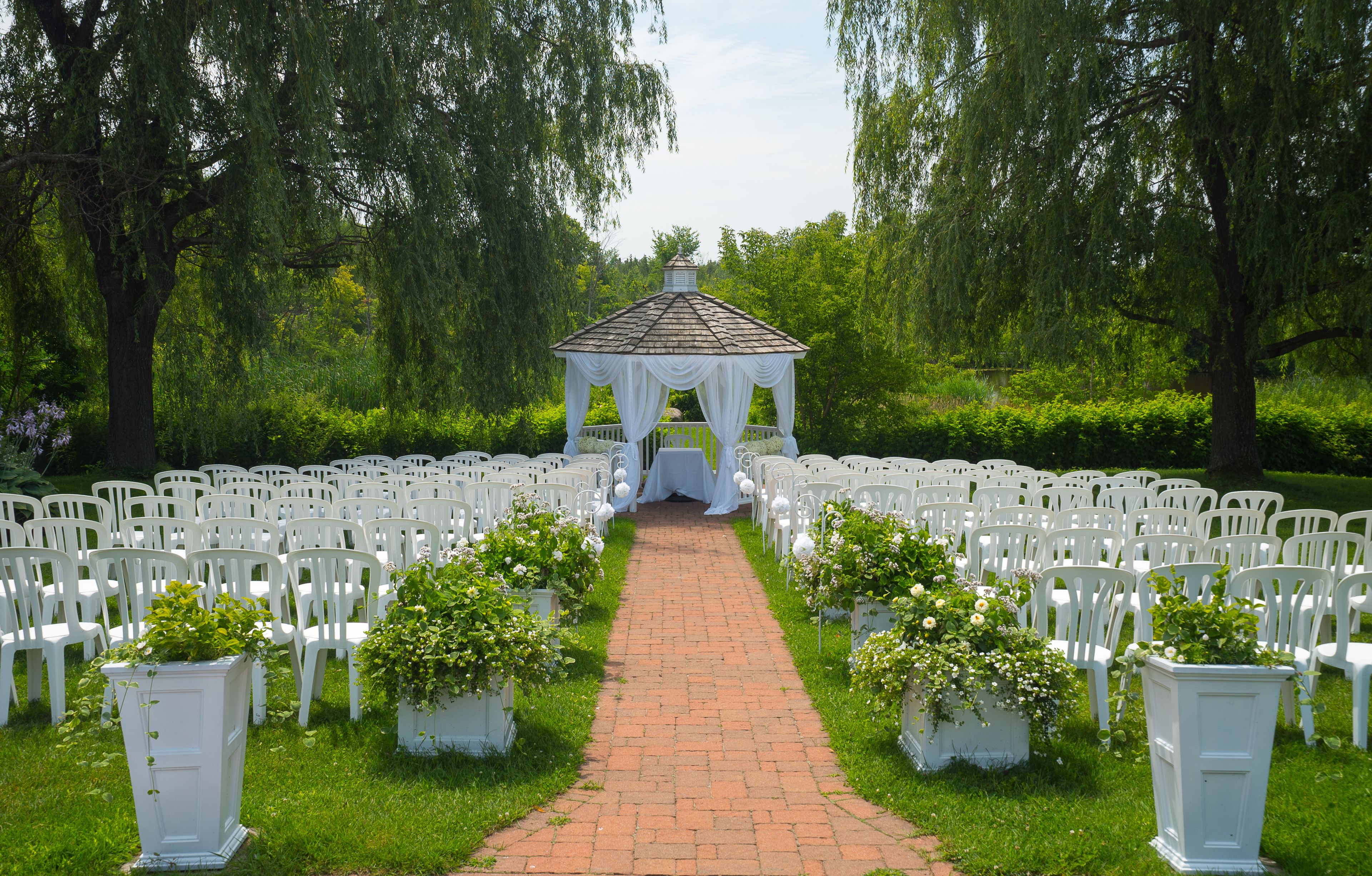 outdoor wedding area