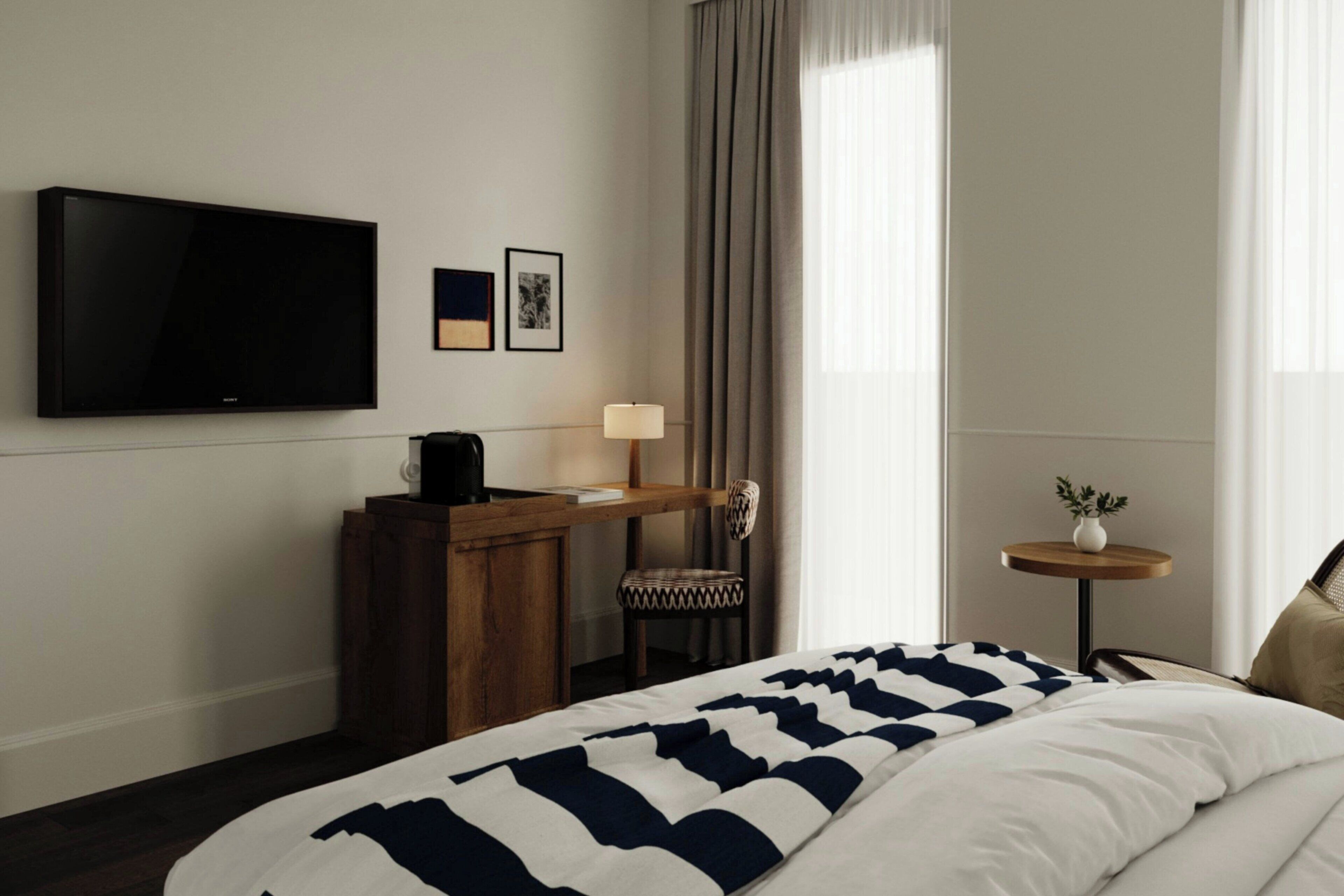 Chambre Supérieure, 1 très grand lit, vue ville
