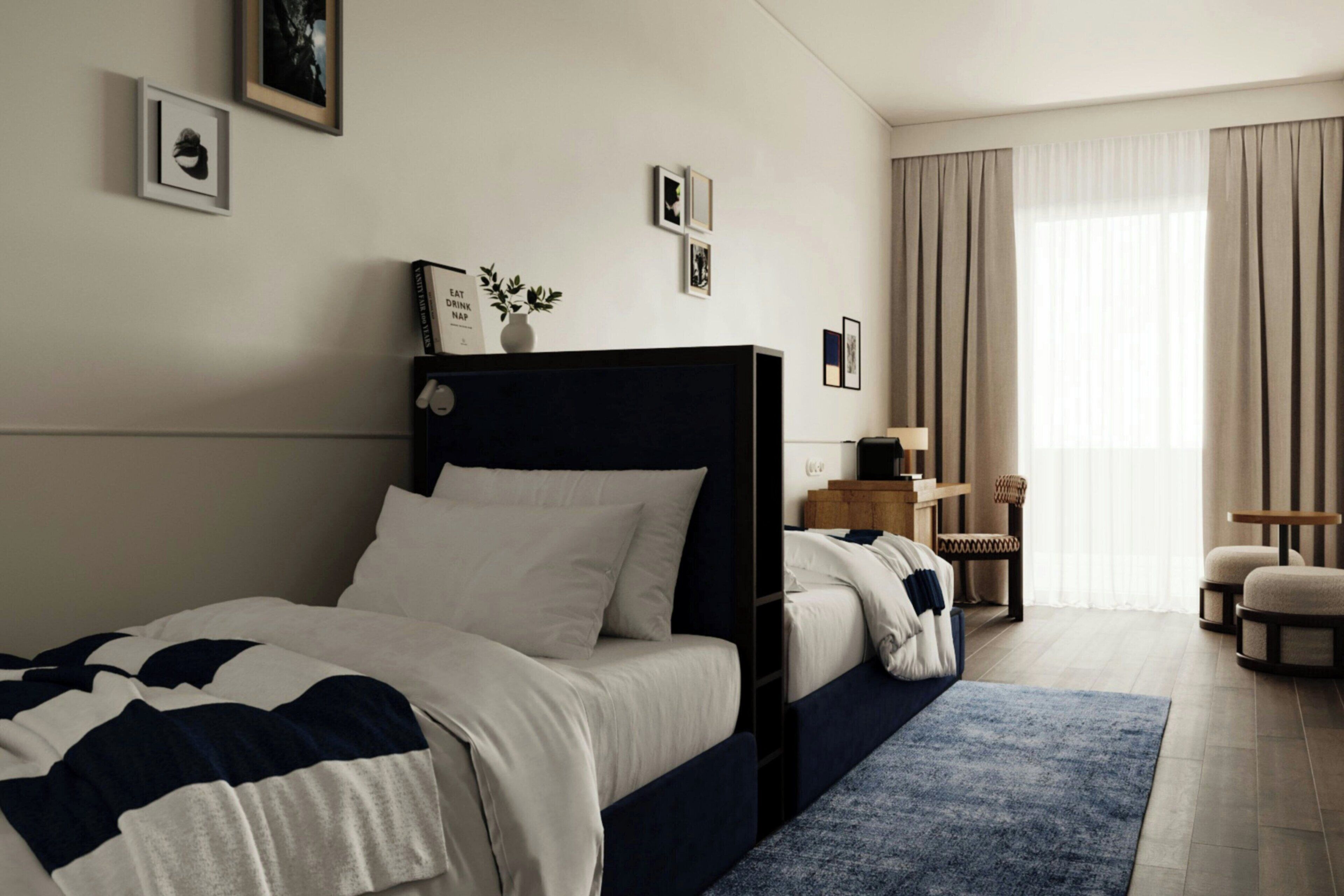 Classic Room, 2 Twin Beds, Sea View | In-room safe, desk, blackout drapes, WiFi (free)