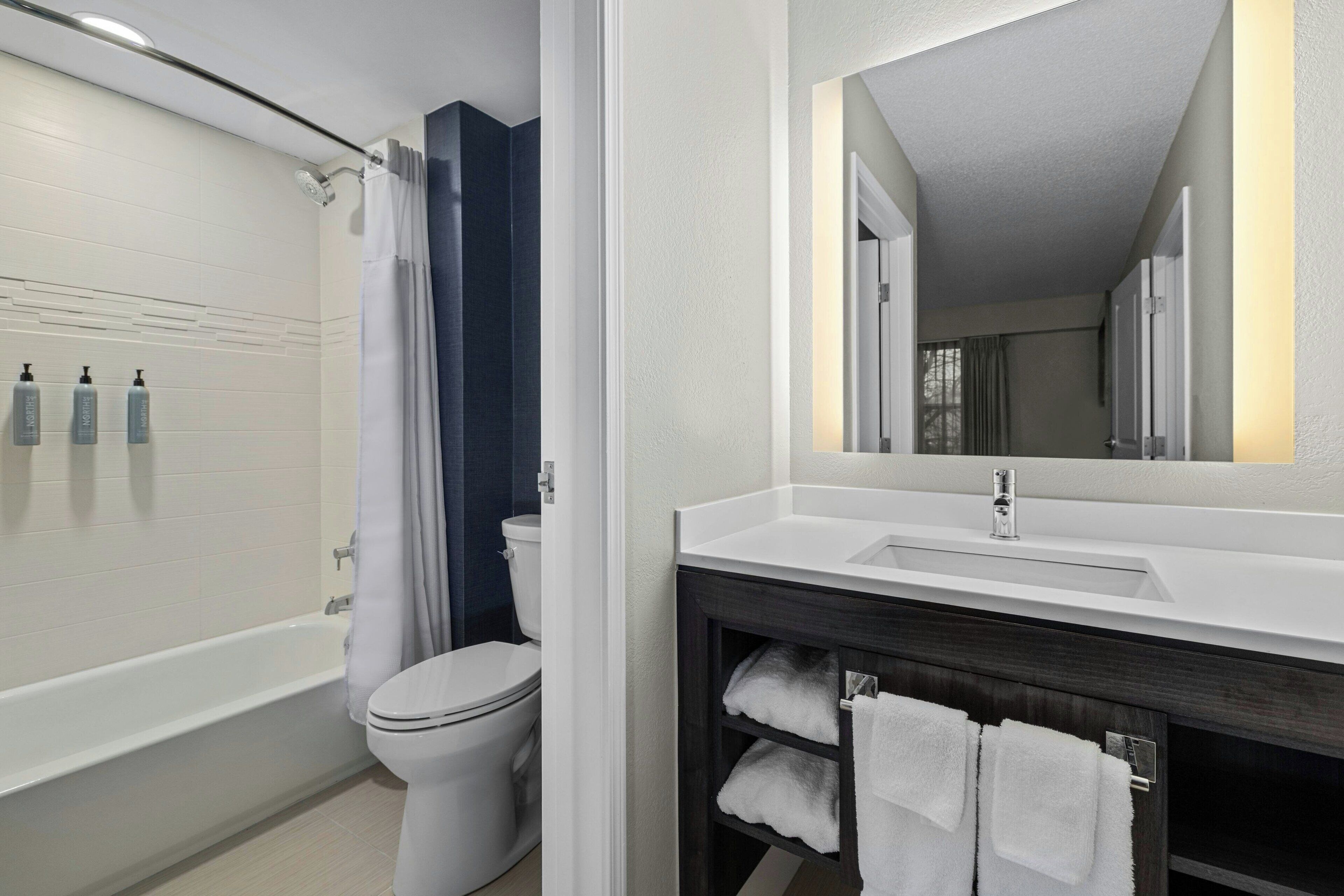 Free toiletries, hair dryer, towels