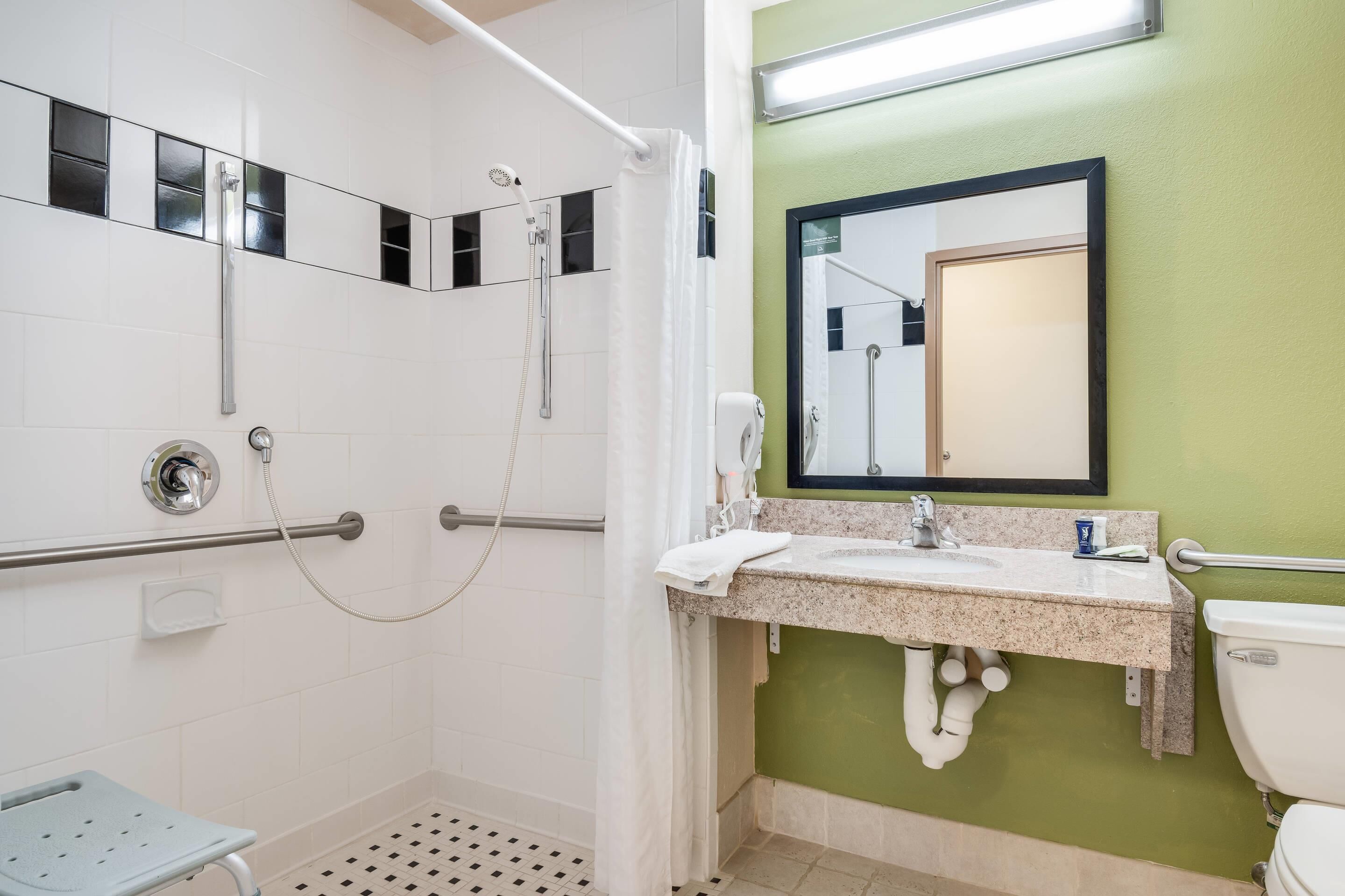 room, 1 king bed, accessible, non smoking (roll-in shower) | desk, iron/ironing board, free cots/infant beds, free wifi