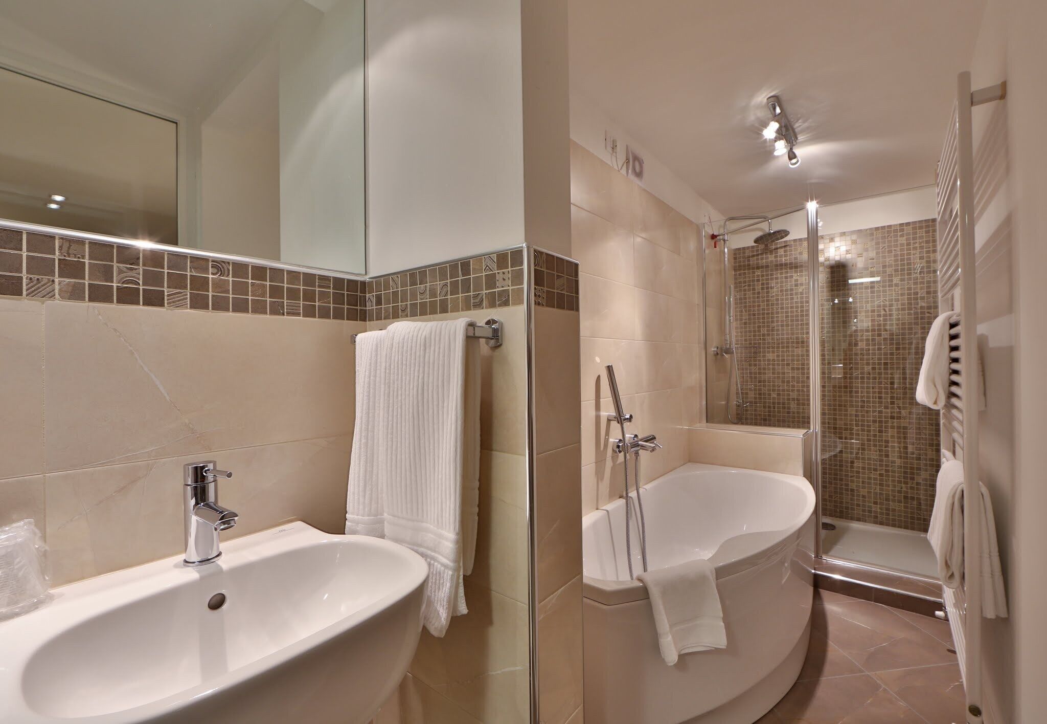 executive room | bathroom | separate bathtub and shower, free toiletries, hair dryer, bathrobes