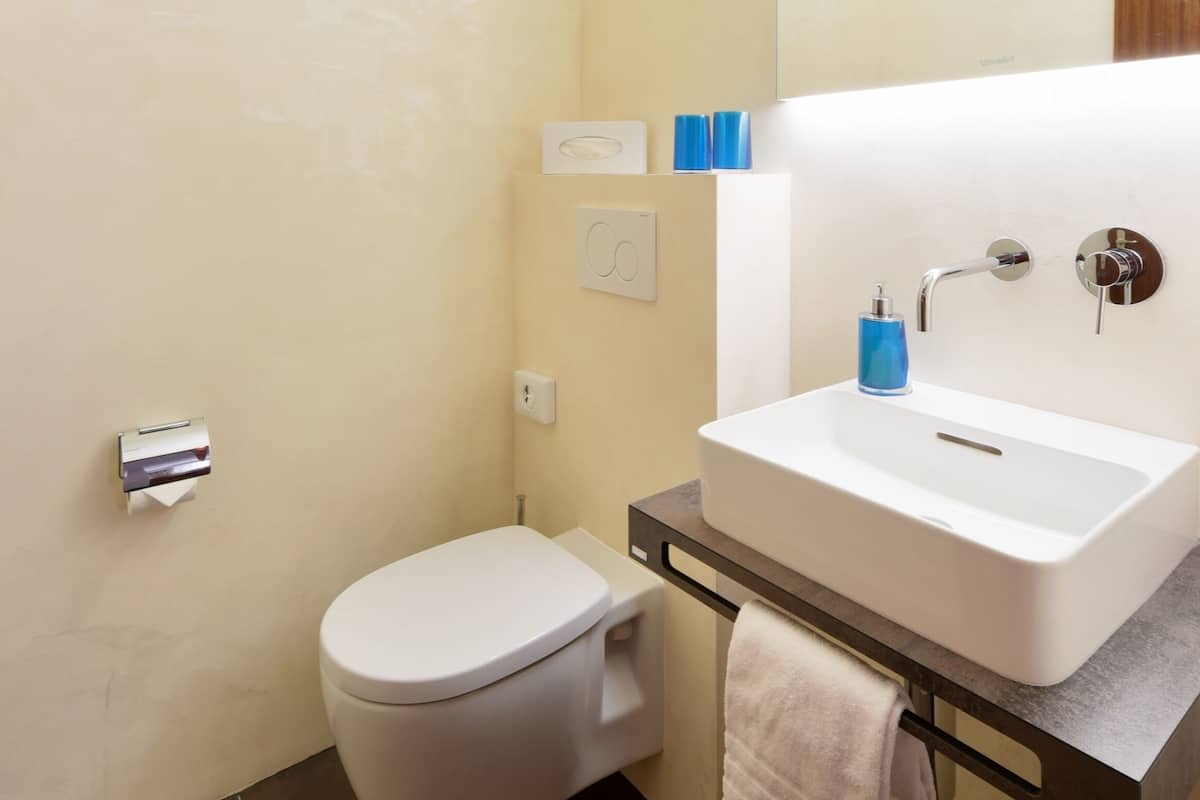 Familienzimmer (2 Erwachsene und 2 Kinder) mit Balkon oder geteilte Erdgeschoss Terrasse | Badezimmer | Haartrockner, Handtücher