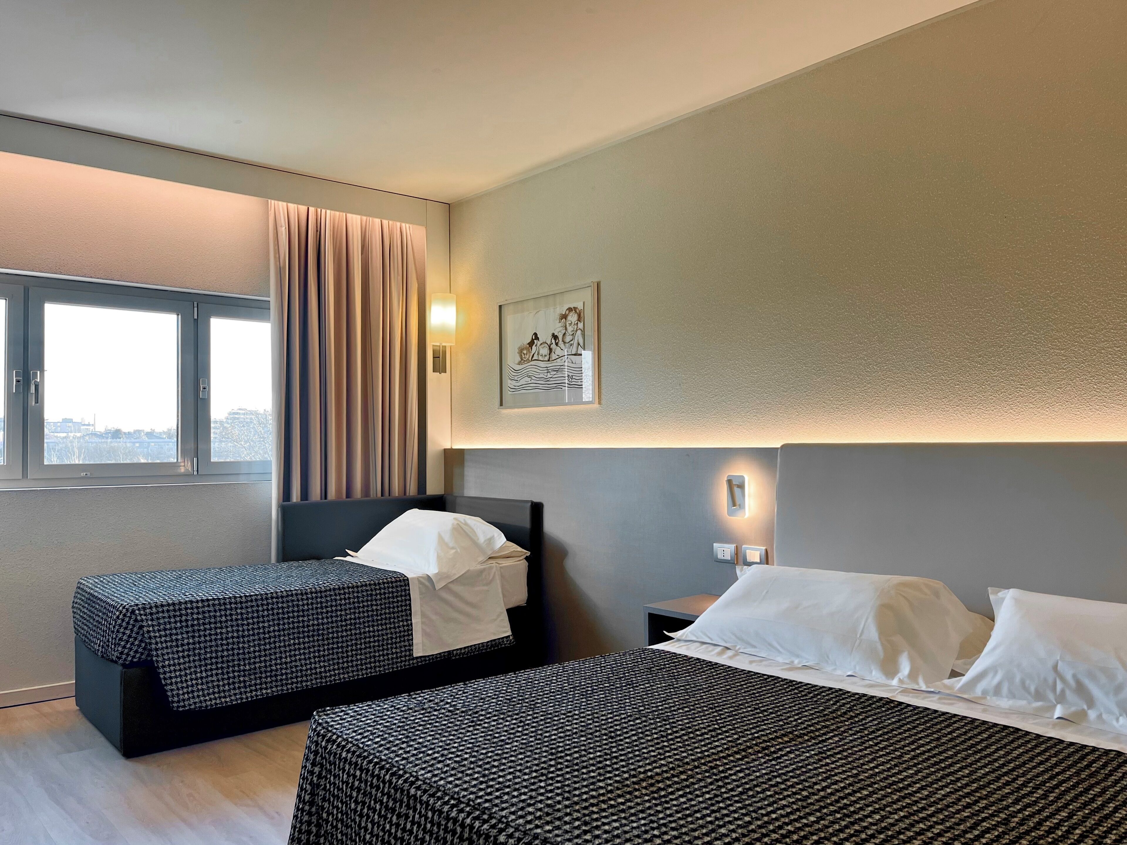 Down duvets, minibar, in-room safe, desk