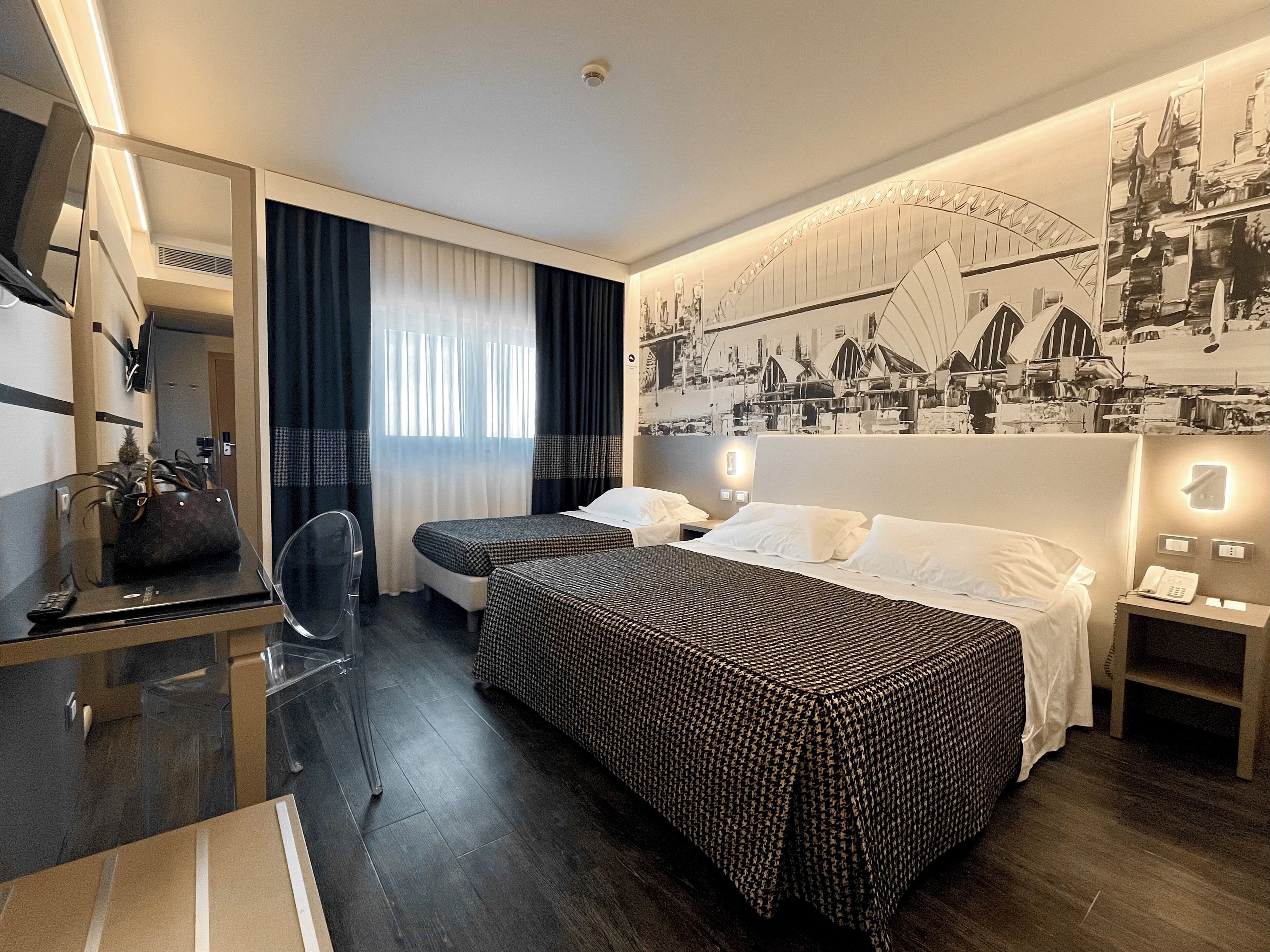 Down duvets, minibar, in-room safe, desk