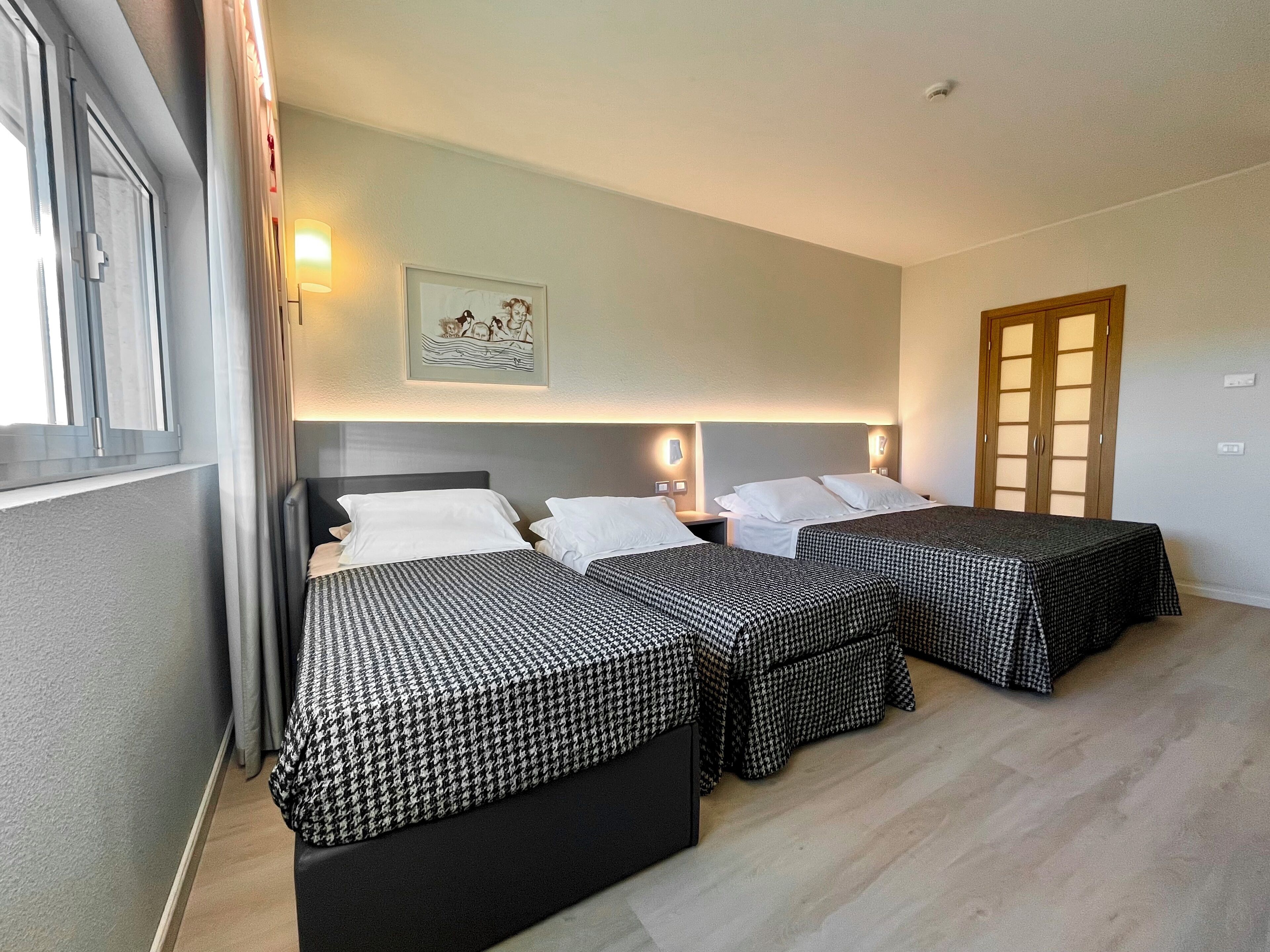 Down duvets, minibar, in-room safe, desk