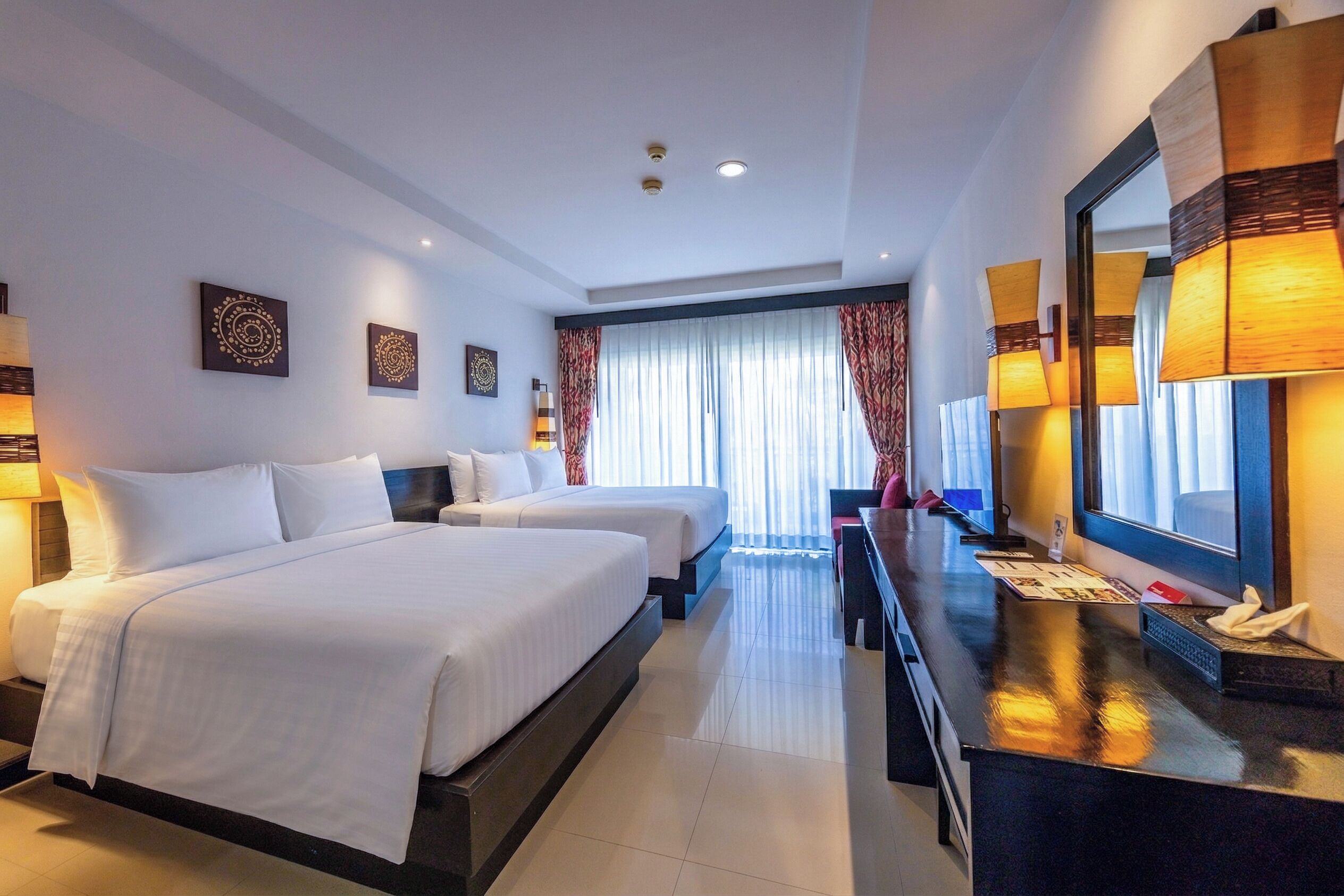 Minibar, in-room safe, desk, blackout curtains