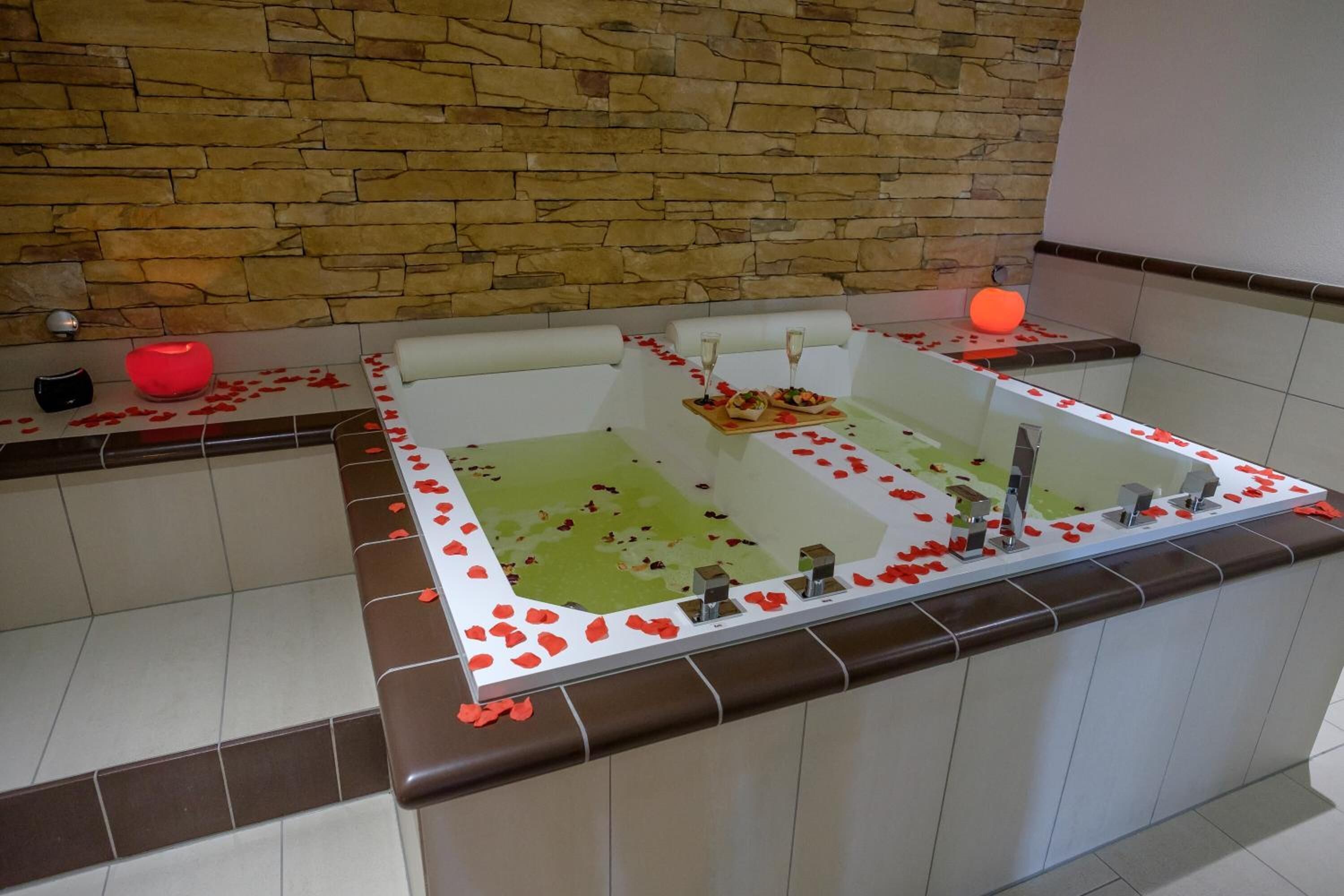 shower, hair dryer, bathrobes, towels