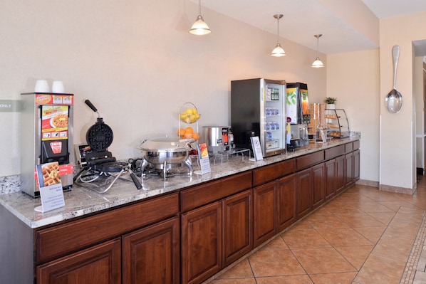Free daily buffet breakfast