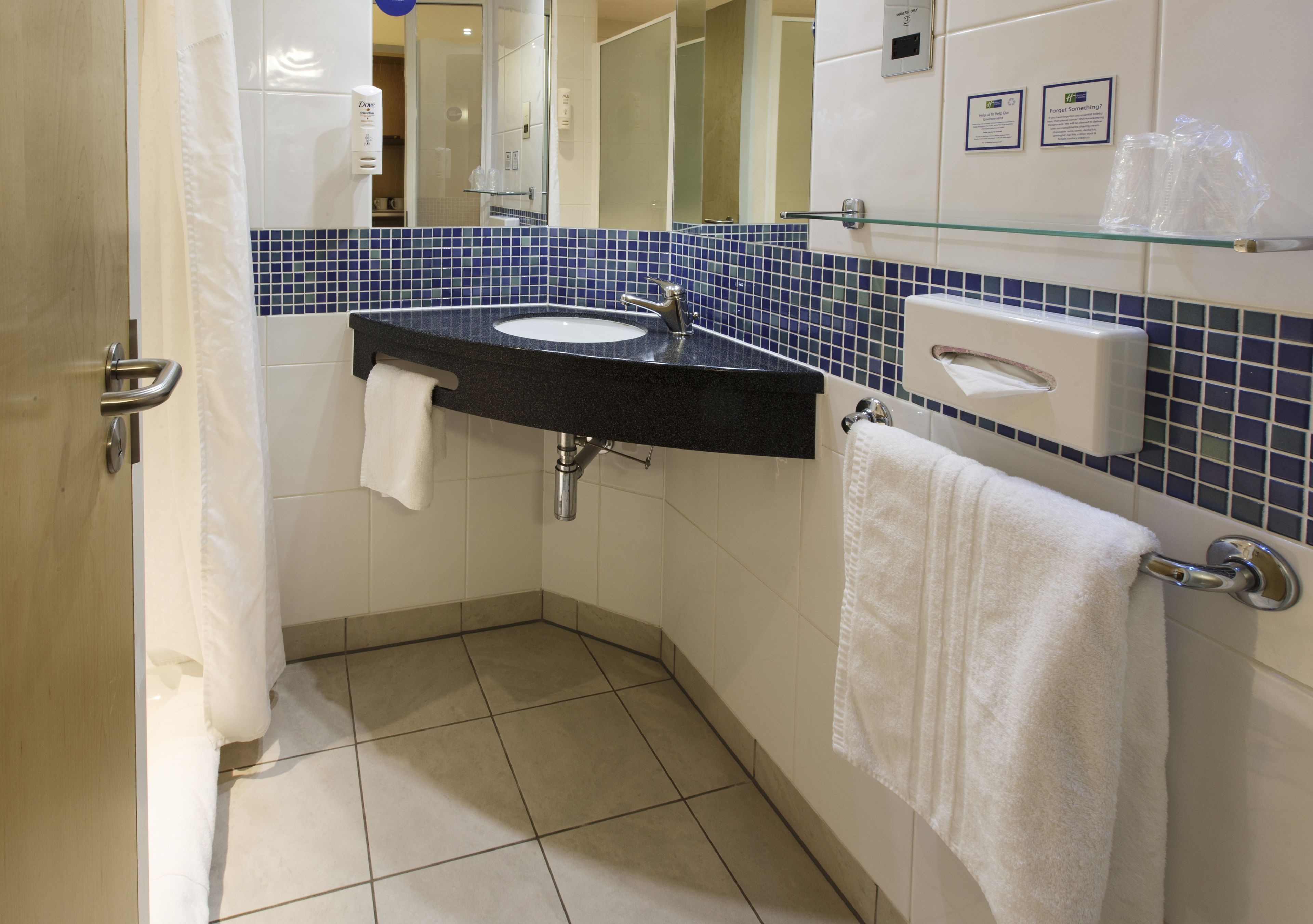 standard room | bathroom | shower, hair dryer, towels