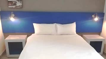 In-room safe, desk, free cribs/infant beds, bed sheets