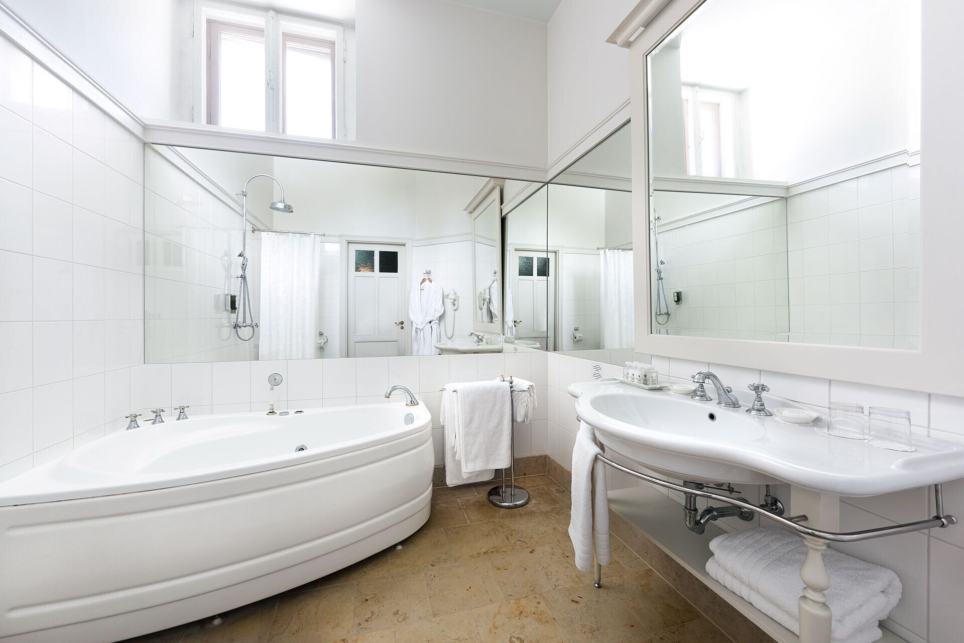 masters floor spacious and elegant | bathroom | free toiletries, hair dryer, towels