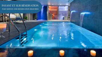 Seasonal outdoor pool, pool umbrellas, sun loungers