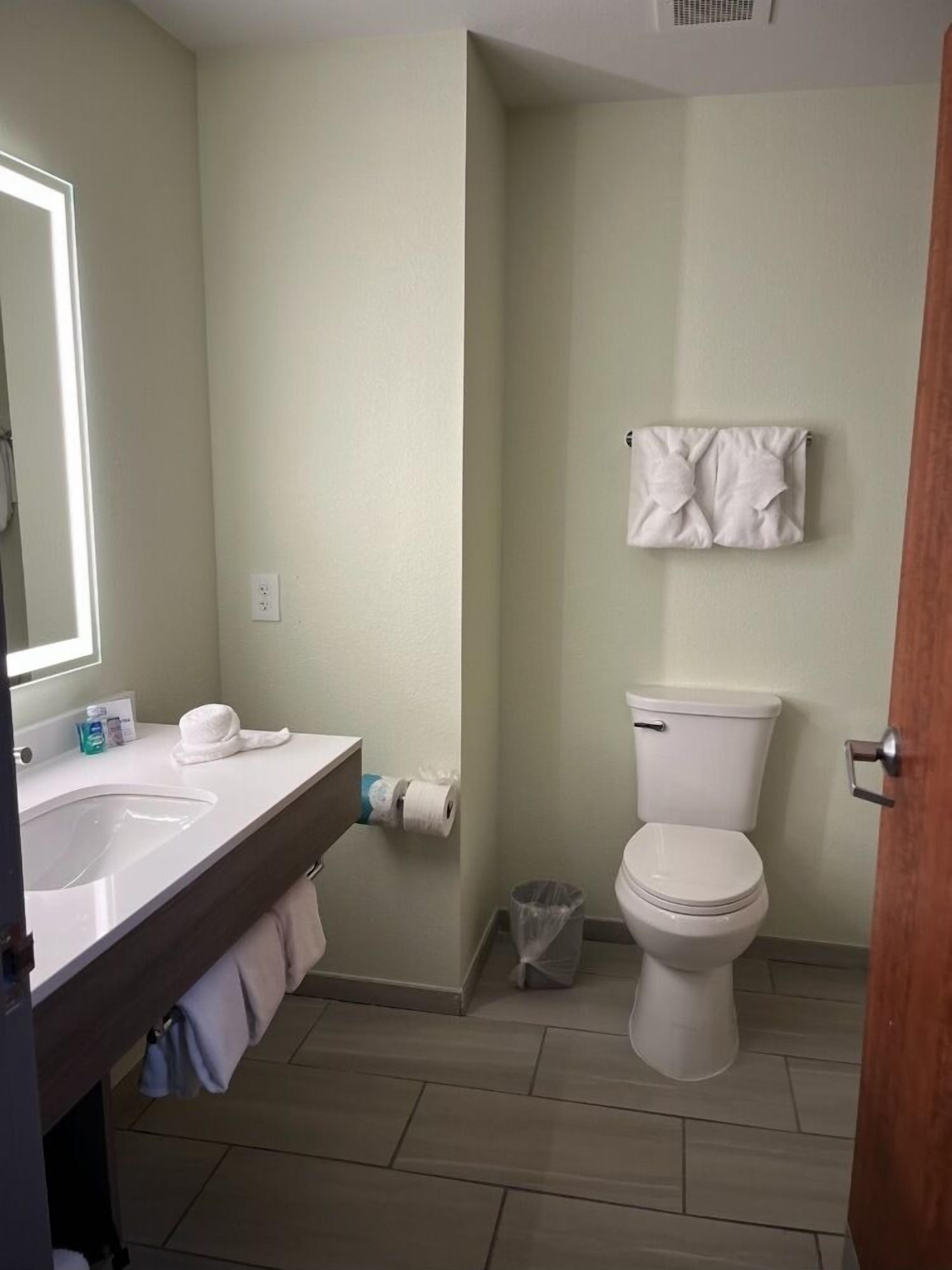 free toiletries, hair dryer, towels, soap