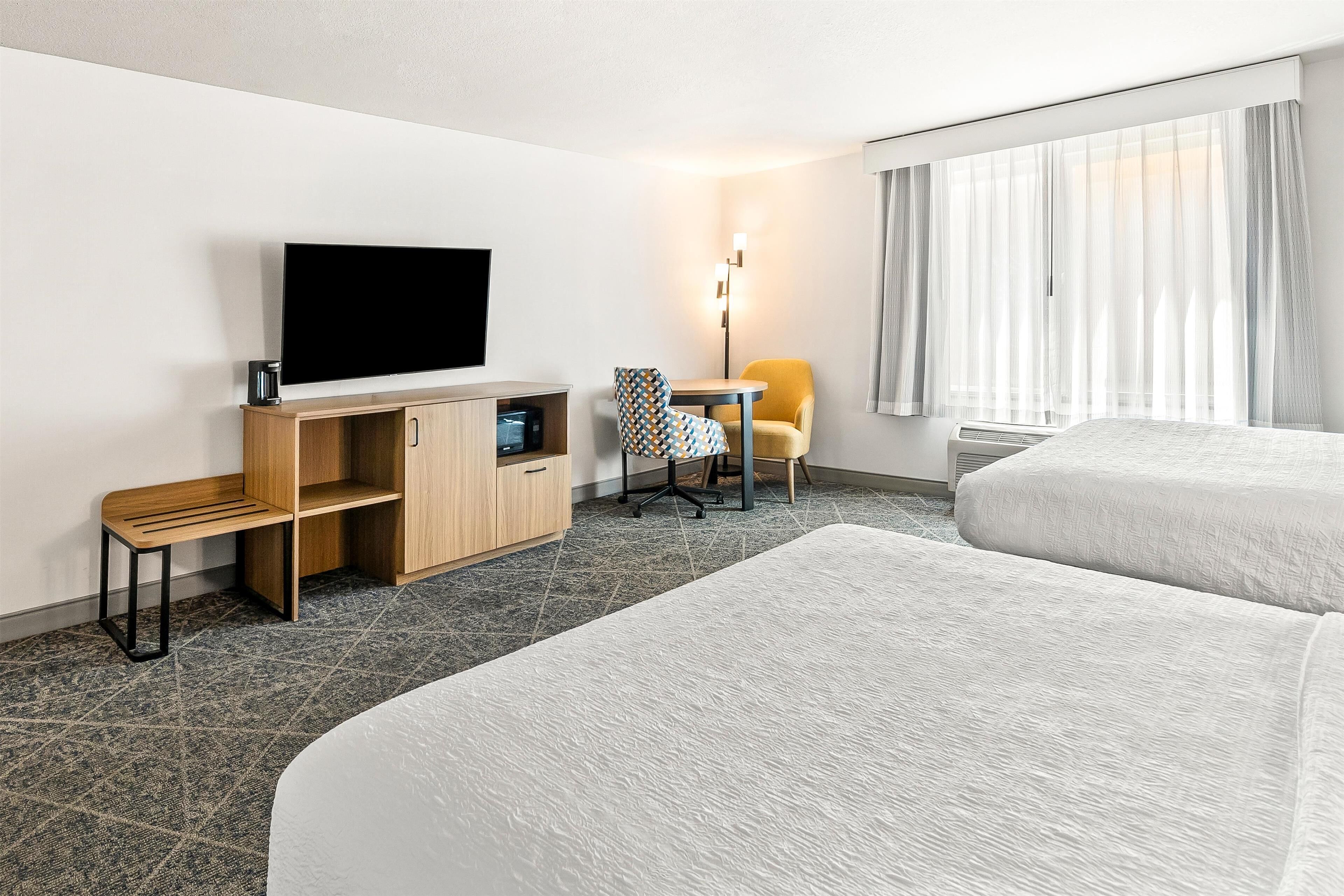 room, 2 queen beds, accessible, non smoking | in-room safe, desk, iron/ironing board, free cots/infant beds