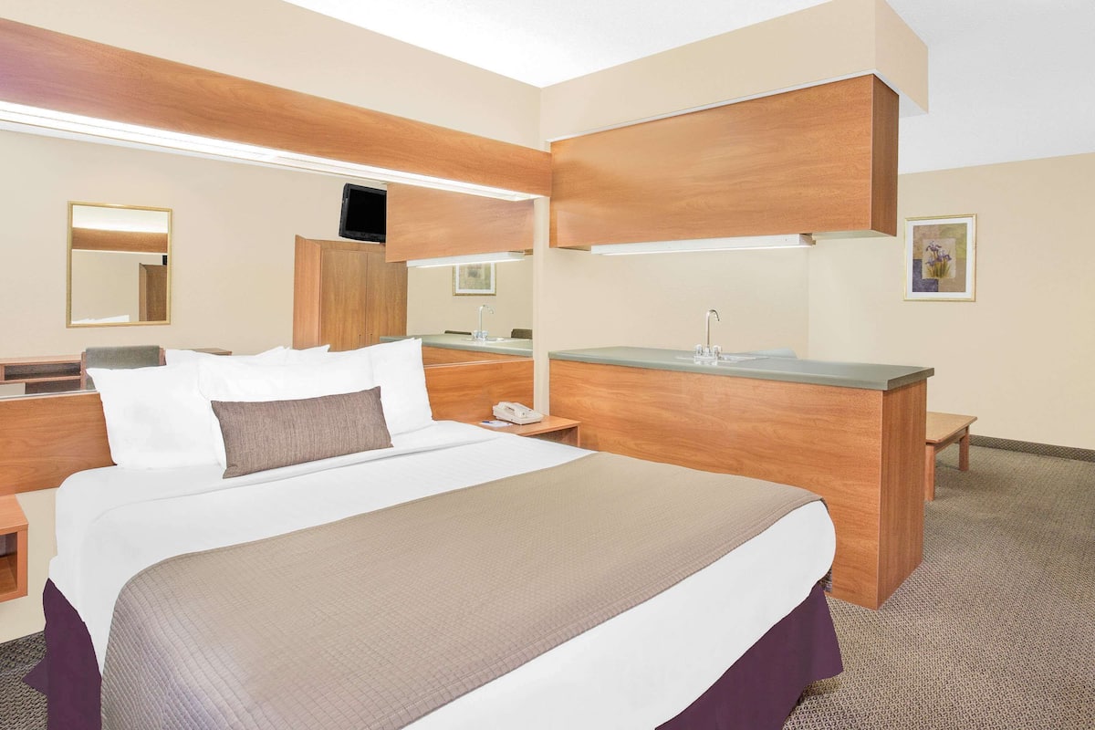 Studio Suite, 1 giường cỡ queen, không hút thuốc | Két bảo mật tại phòng, bàn, bàn ủi/dụng cụ ủi quần áo 