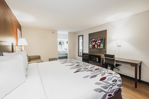 Ropa de cama de alta calidad, escritorio, sistema de insonorización