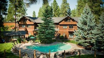Indoor pool, outdoor pool, pool loungers