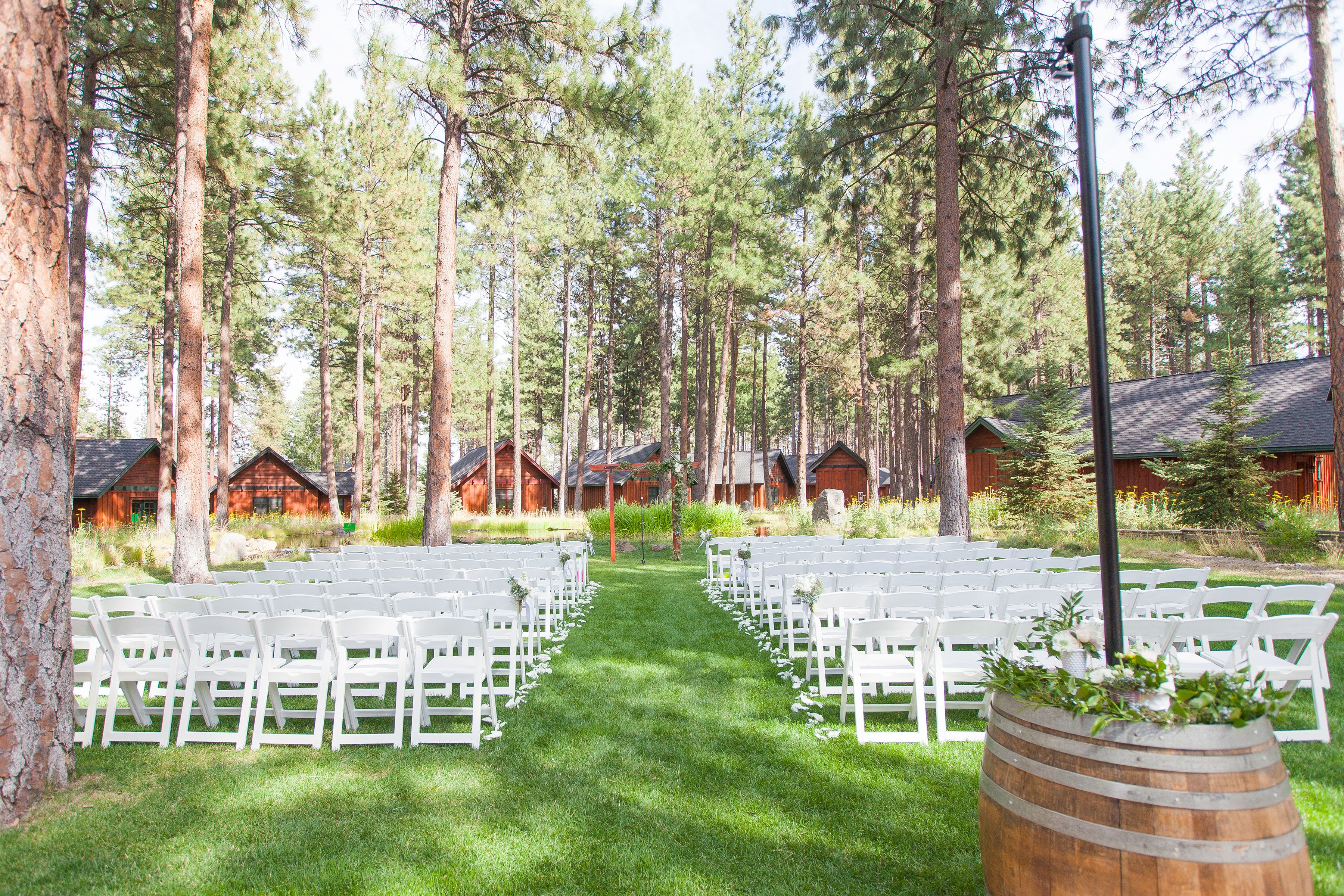 outdoor wedding area