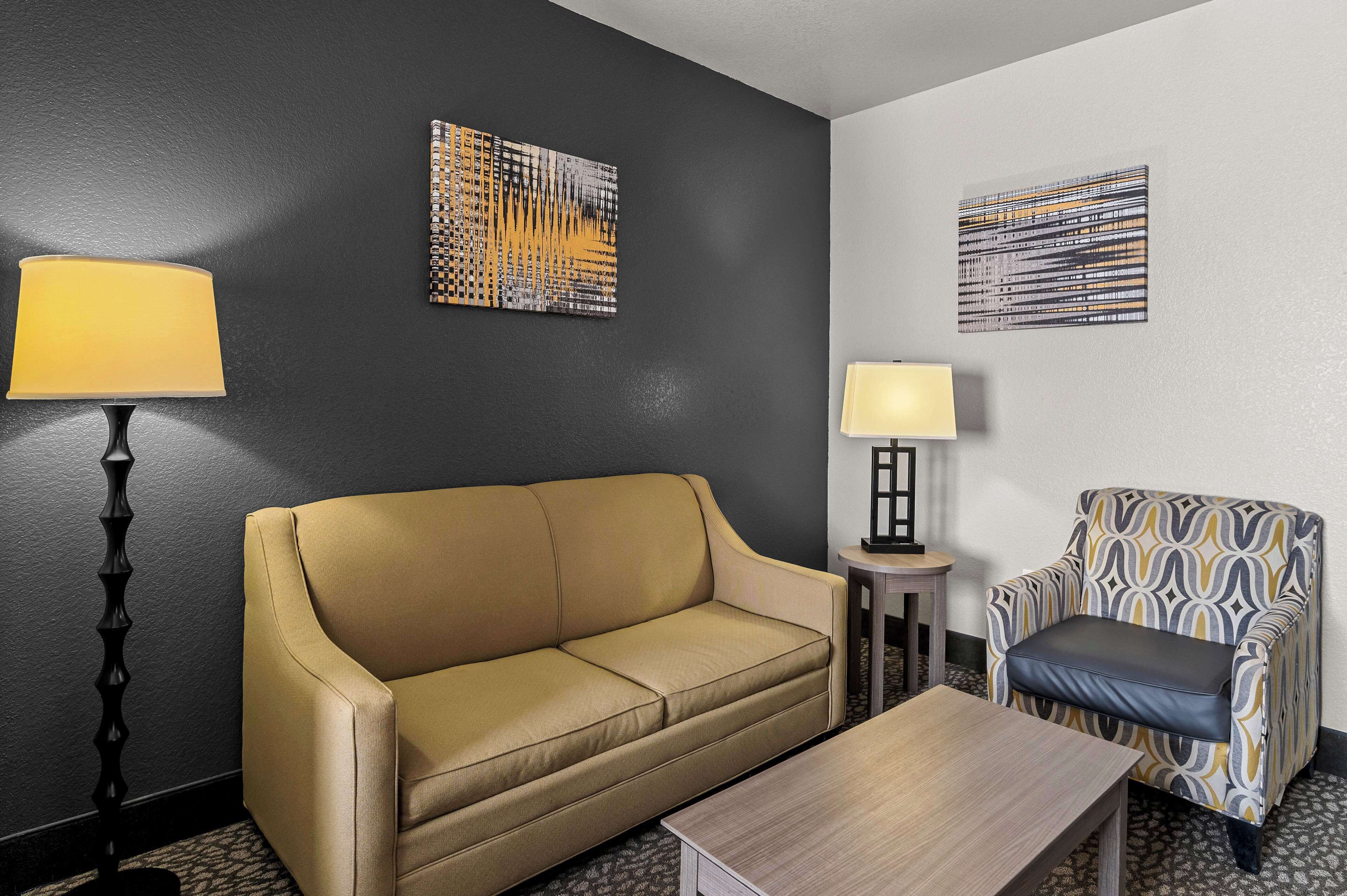 suite, 1 king bed with sofa bed, non smoking, microwave (with sofabed) | premium bedding, in-room safe, desk, blackout curtains