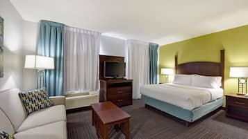 Studio Suite, 1 King Bed, Kitchen | In-room safe, desk, laptop workspace, blackout drapes