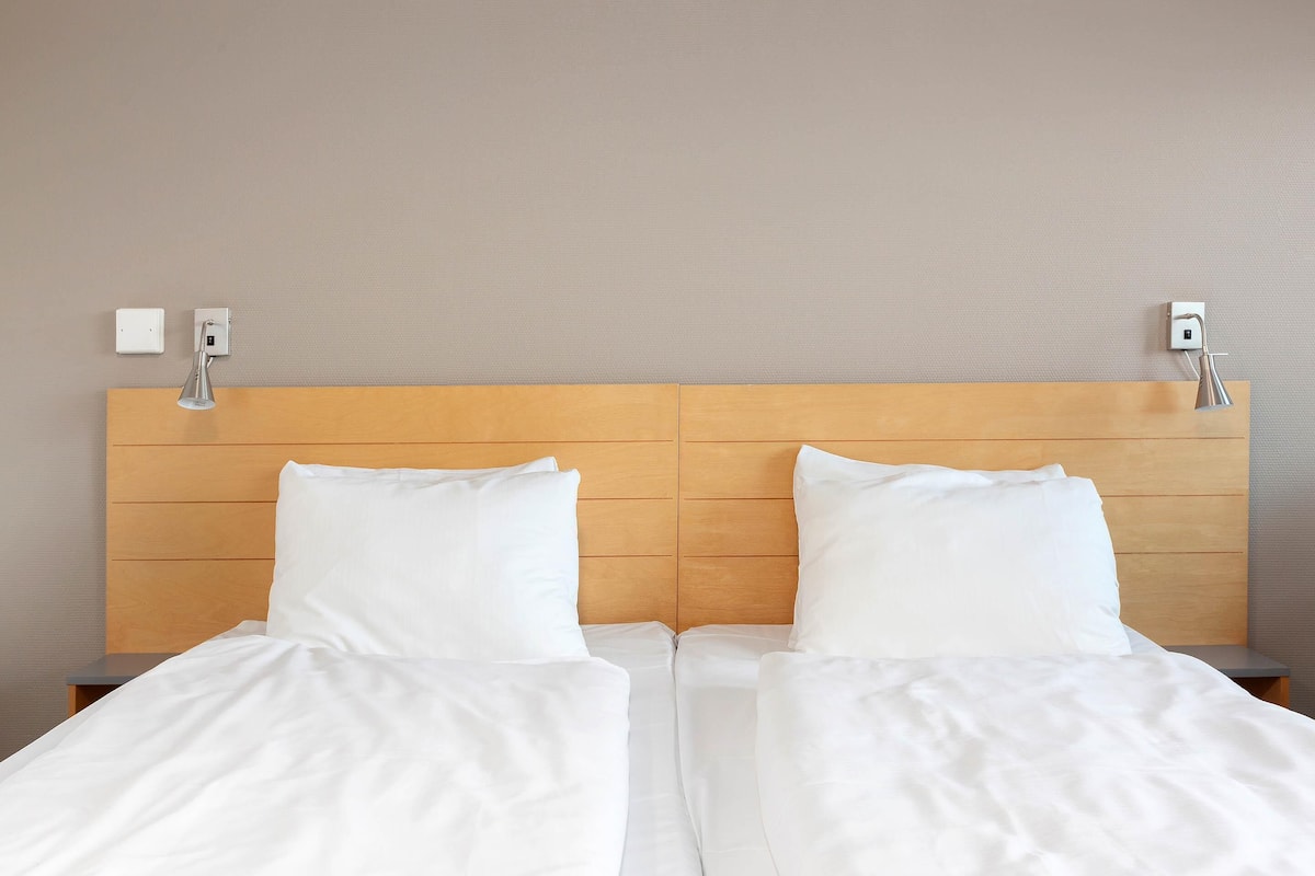 Standard Room, 2 Twin Beds, Non Smoking (Larger Room) | Desk, blackout drapes, soundproofing, free WiFi