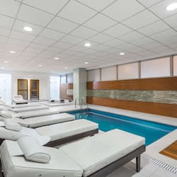 Indoor pool, sun loungers