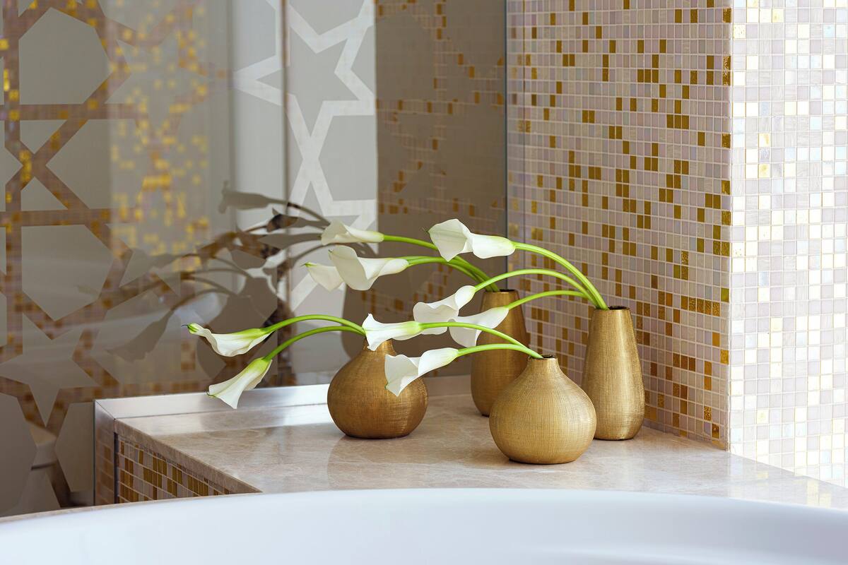 presidential suite, 1 king bed with sofa bed | bathroom | eco-friendly toiletries, hair dryer, bathrobes, slippers