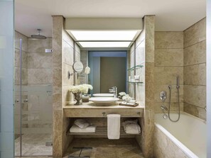 Eco-friendly toiletries, hair dryer, bathrobes, slippers