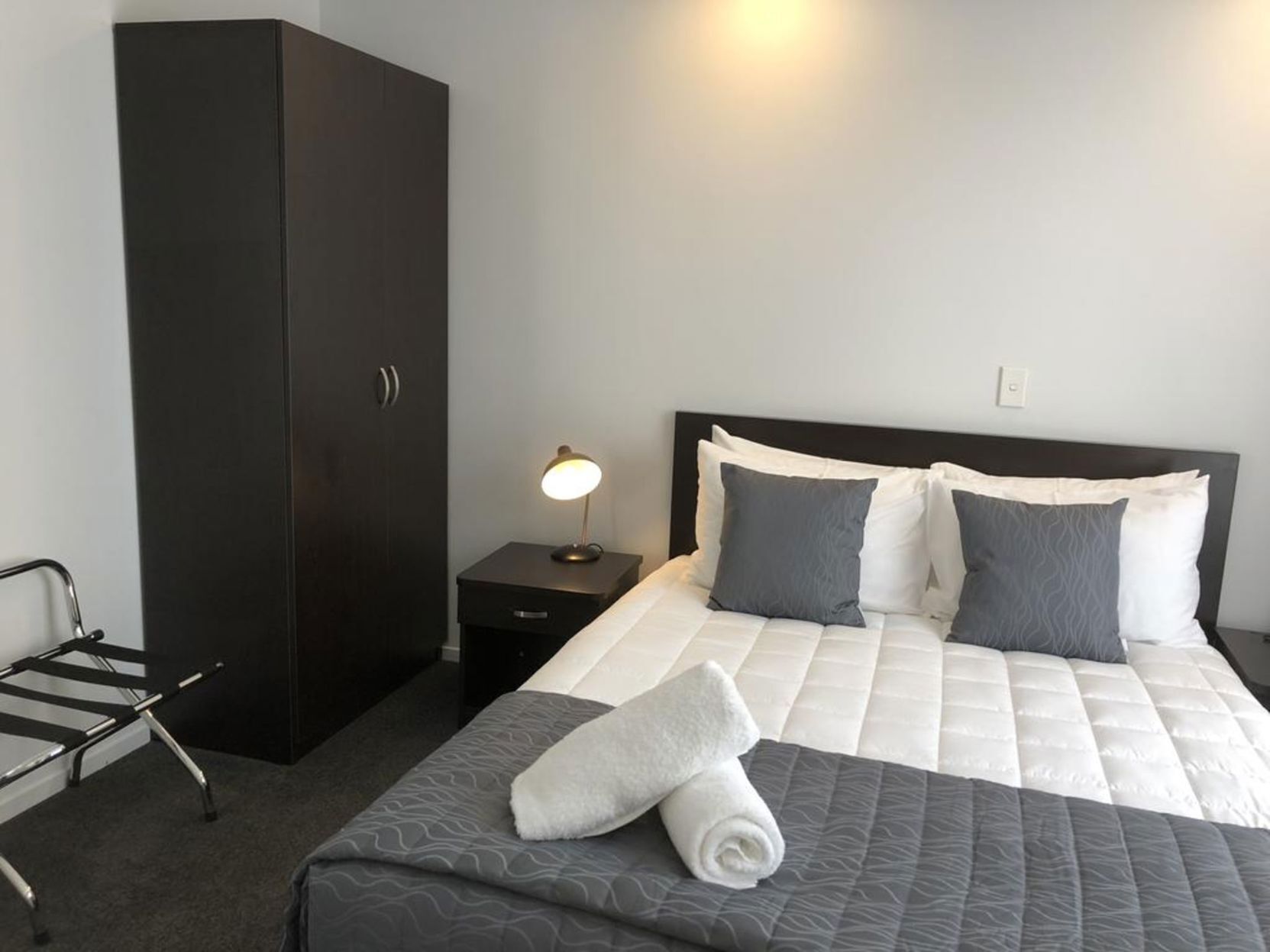 Blackout drapes, iron/ironing board, WiFi, bed sheets