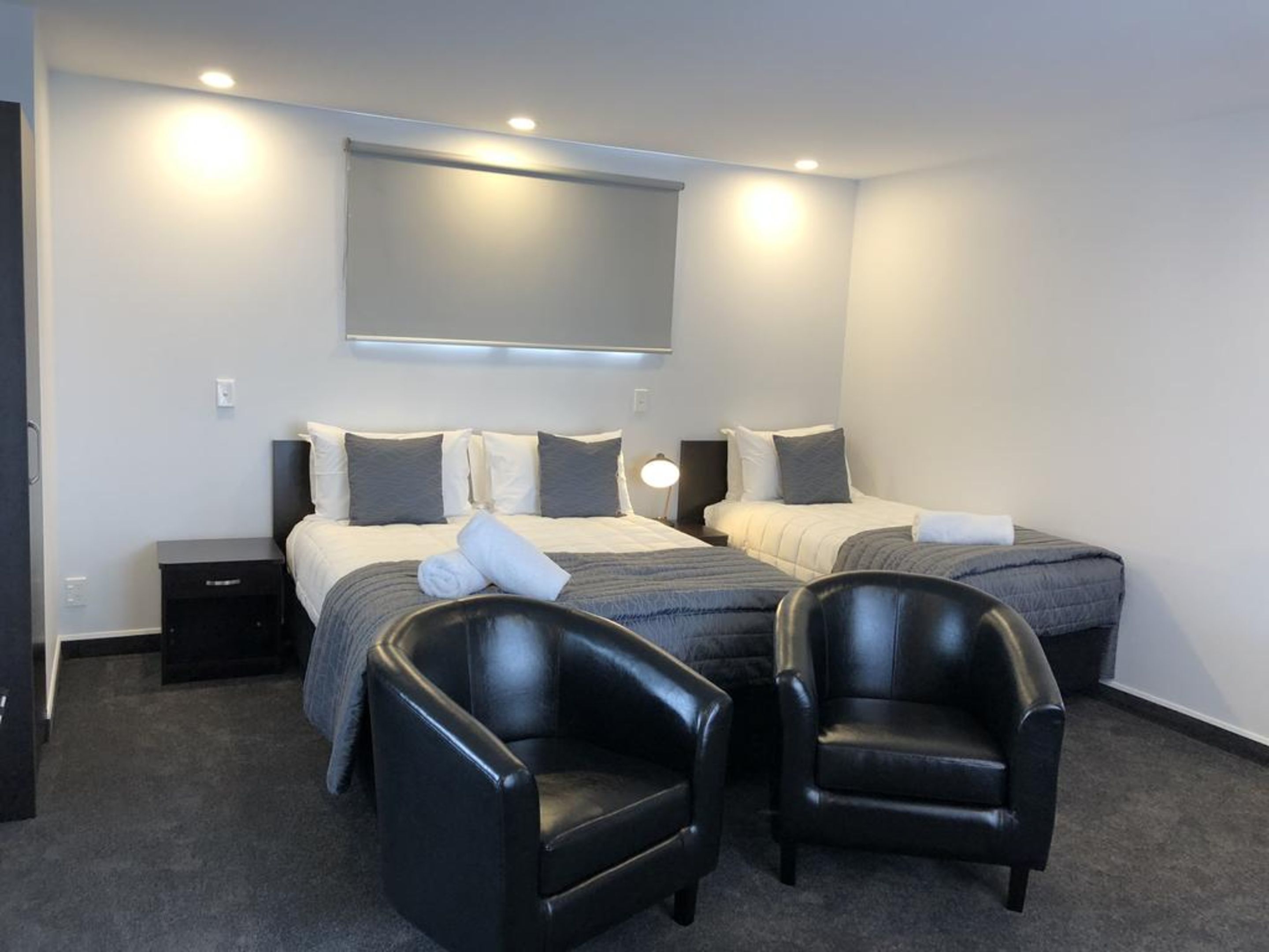 Blackout curtains, iron/ironing board, WiFi, bed sheets