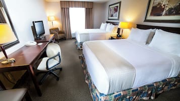 In-room safe, desk, laptop workspace, iron/ironing board