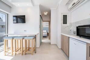 Apartment, 1 Queen Bed | Living area - Poseidon Hotel and Apartments (Kos)