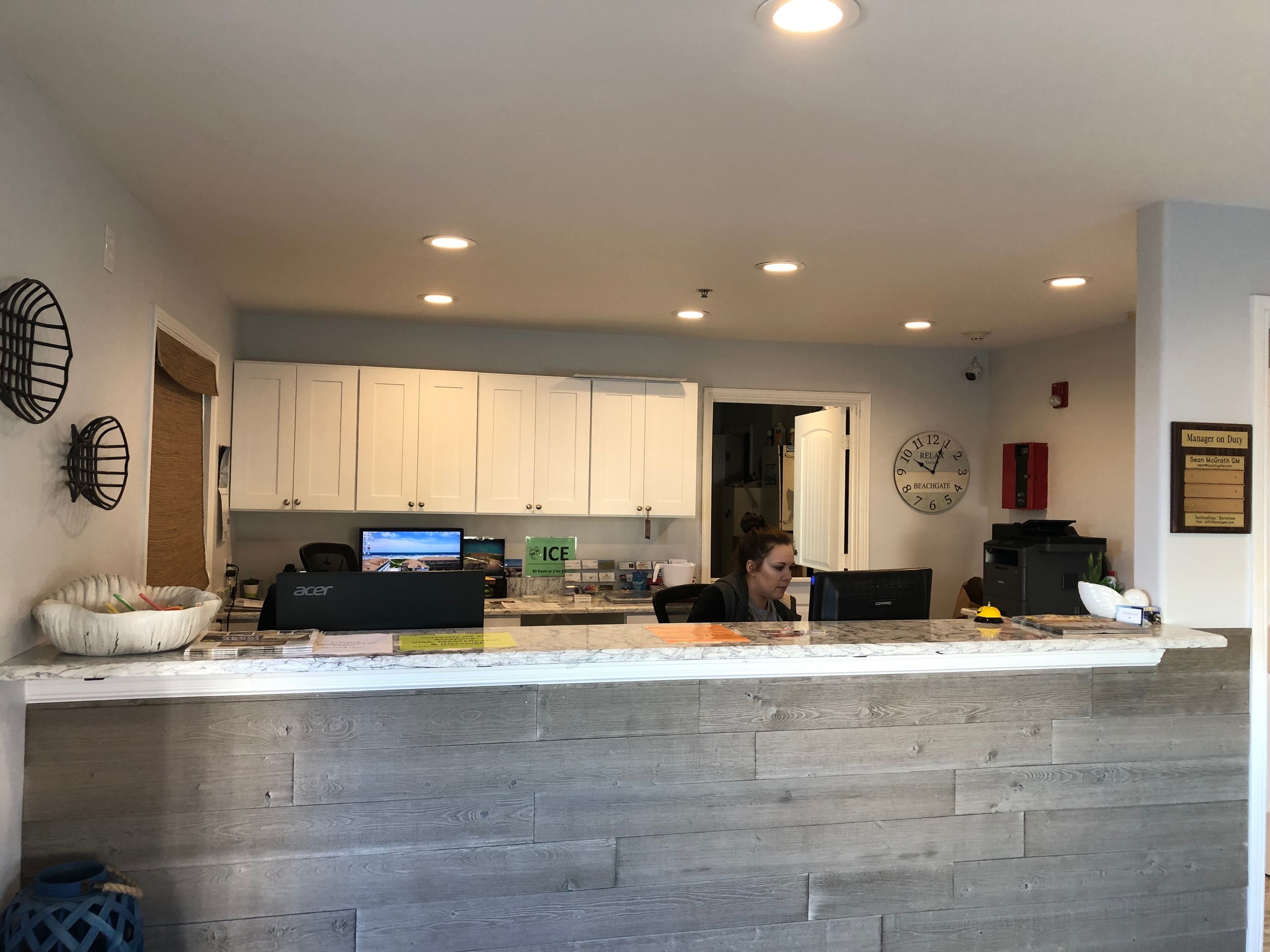 check-in/check-out kiosk