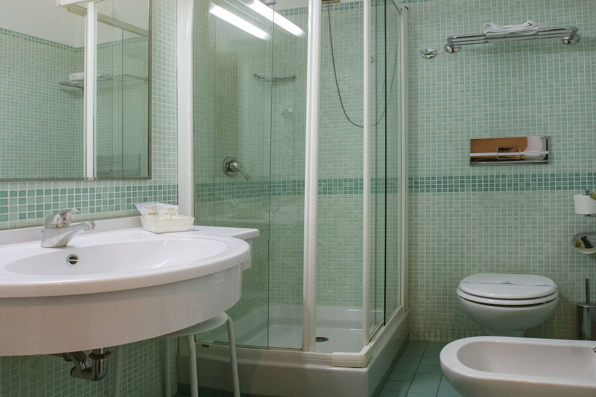 single room | bathroom | shower, free toiletries, hair dryer, bidet