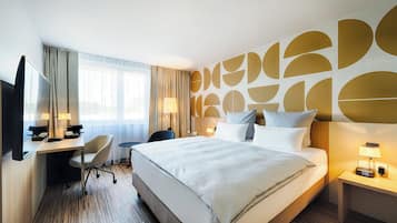 Double Room (Welcome Plus) | Hypo-allergenic bedding, in-room safe, desk, laptop workspace