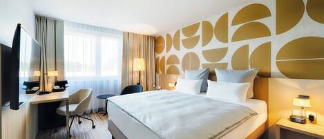 Double Room (Welcome Plus) | Hypo-allergenic bedding, in-room safe, desk, laptop workspace