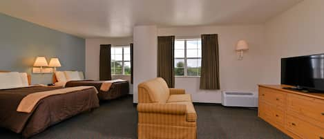 Suite, 2 Double Beds, Non Smoking | Blackout curtains, iron/ironing board, rollaway beds, free WiFi