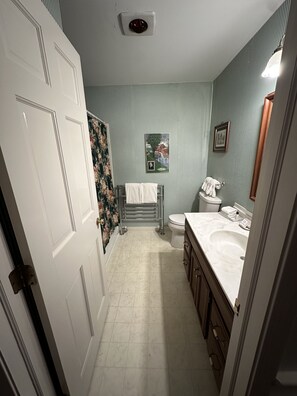 Deluxe Room, 1 King Bed | Bathroom | Hydromassage showerhead, free toiletries, hair dryer, bathrobes