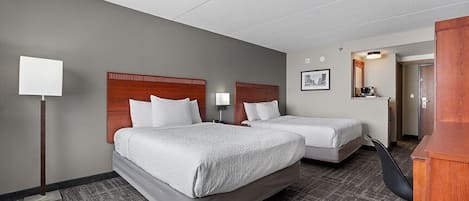 Deluxe Double Room, 2 Queen Beds | Hypo-allergenic bedding, desk, iron/ironing board, free WiFi