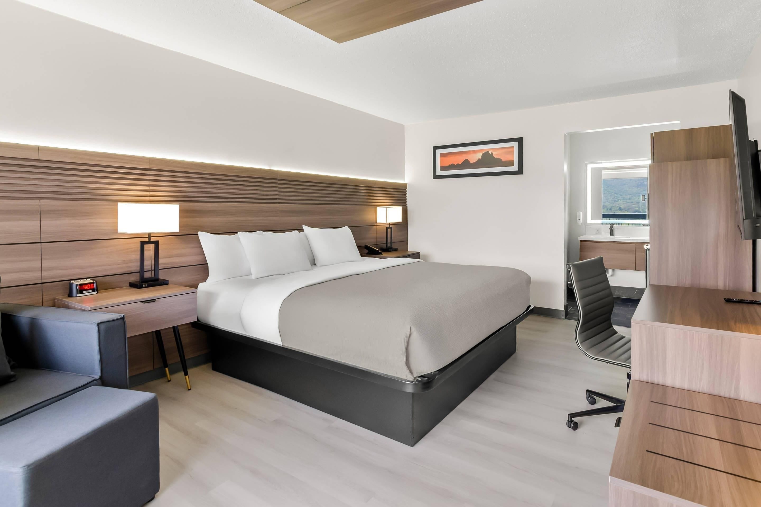 Habitación estándar, 1 cama King size, para no fumadores | Escritorio, wifi gratis, ropa de cama y acceso para silla de ruedas 