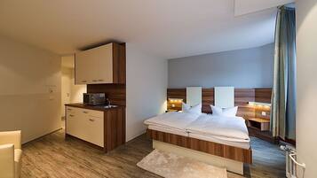 Desk, blackout curtains, iron/ironing board, free WiFi