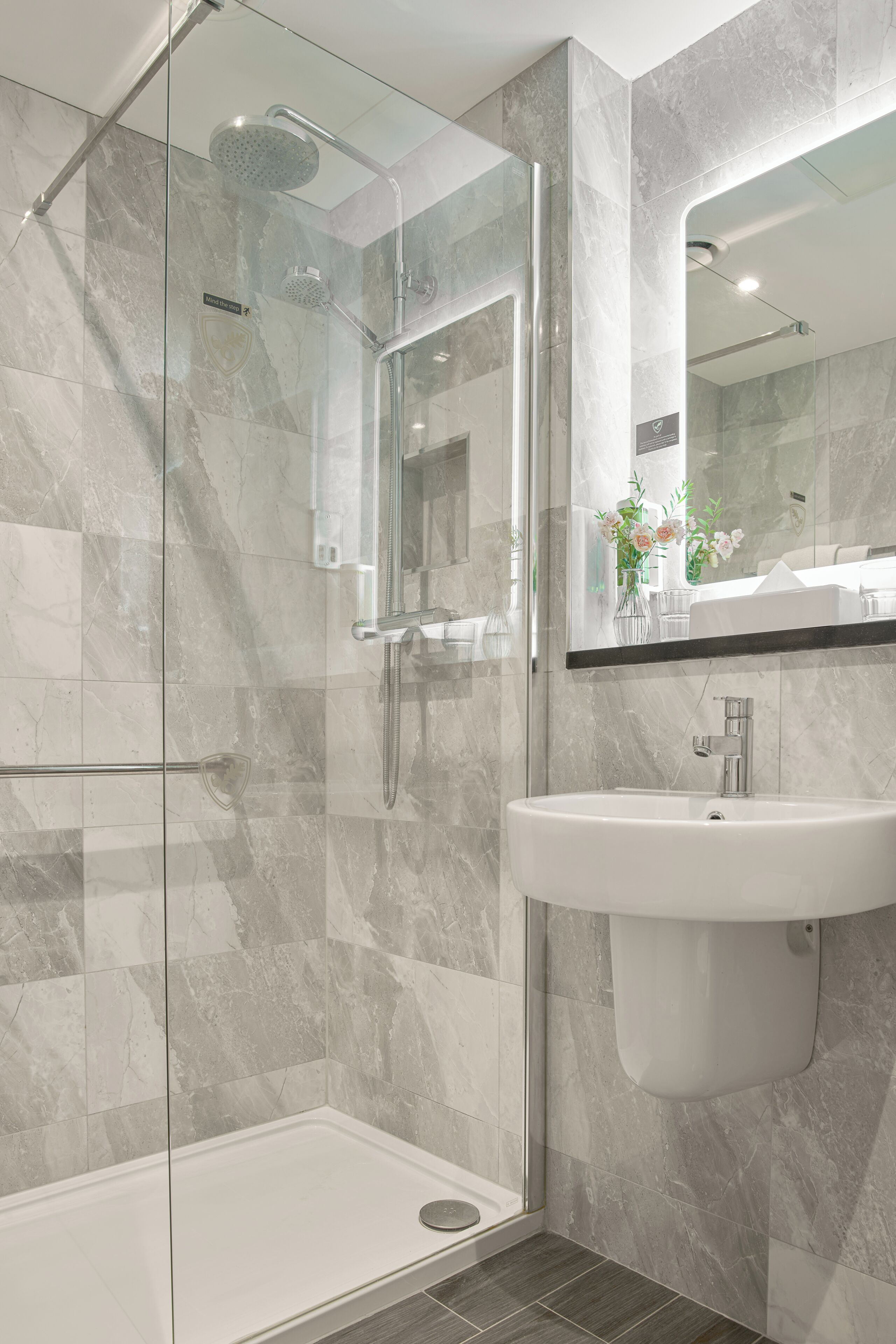 free toiletries, hair dryer, towels