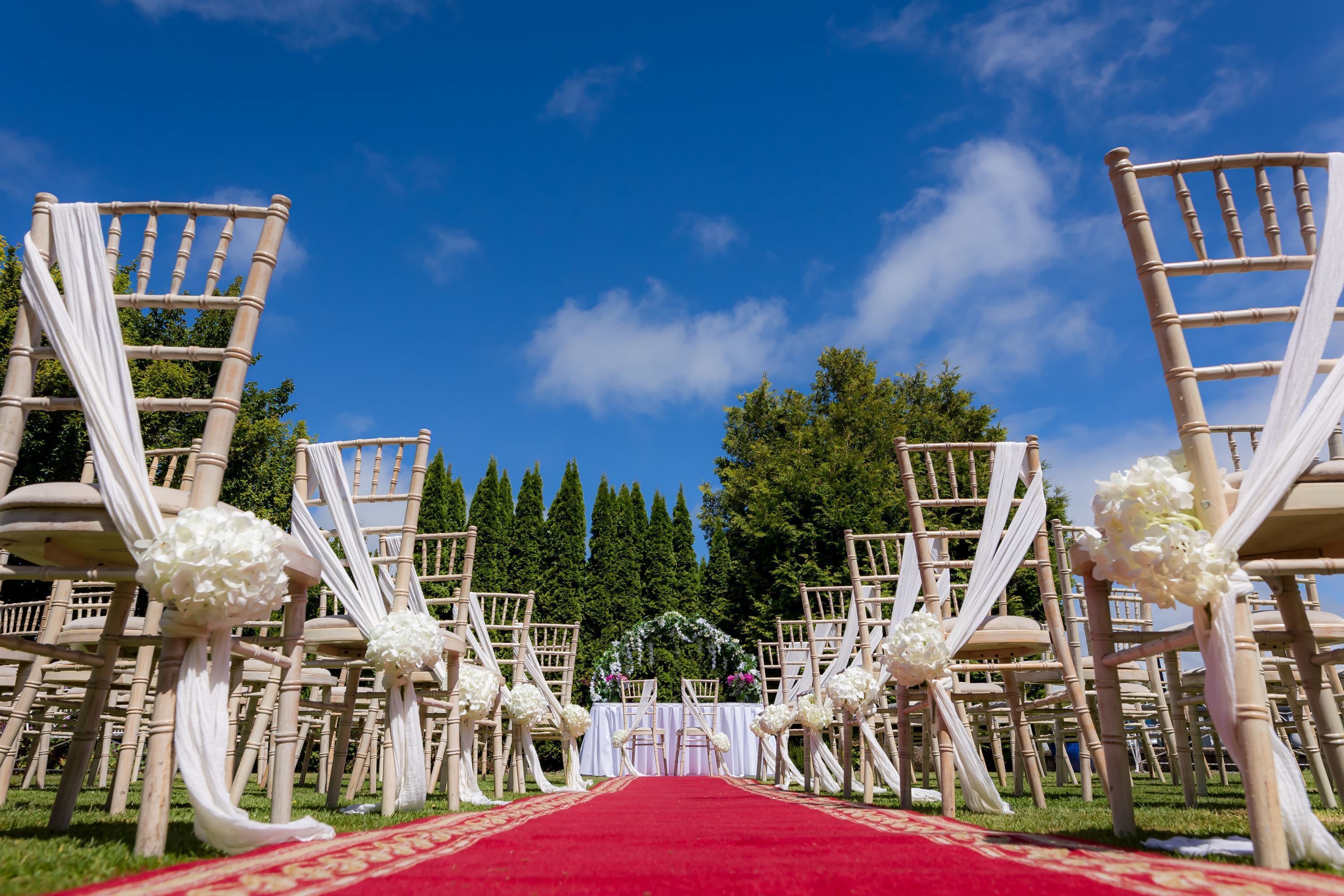 outdoor wedding area