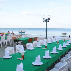 Breakfast, lunch, dinner served; international cuisine, beach views